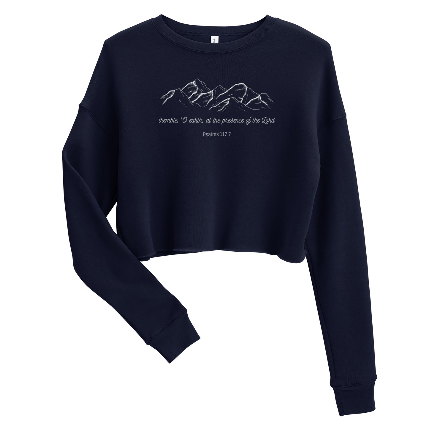 Psalms 117:7, Cropped Crewneck Sweatshirt
